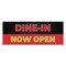Signmission Dine in Now Open Banner Concession Stand Food Truck Single Sided B-120-30047 - alternate 1